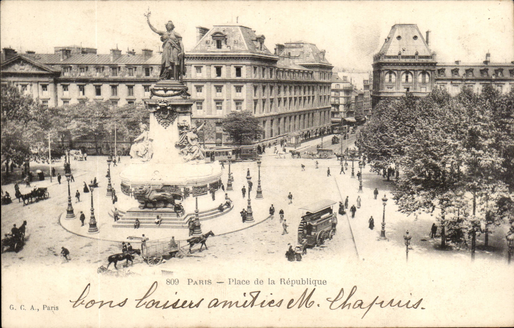 Paris - 10 - Statue of the Republic - CPA
