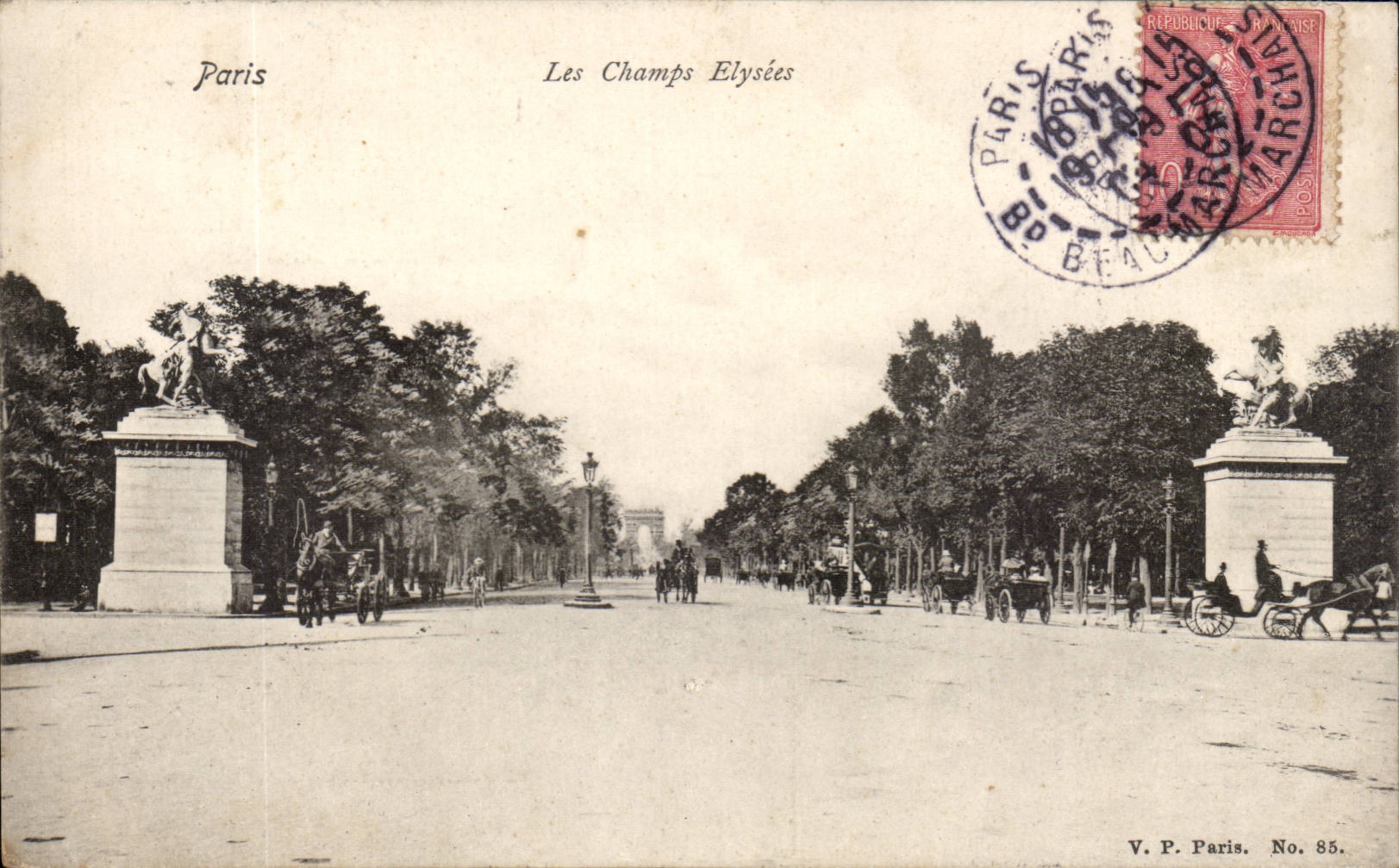 Paris - 8 - the Avenue of the Champs Elysees - CPA
