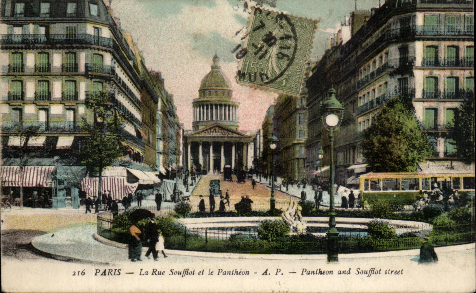 Paris - 5 - the Pantheon - Street Soufflot - CPA