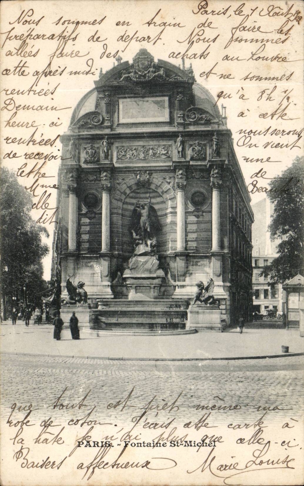 Paris - 4 - Fontaine St Michel - CPA