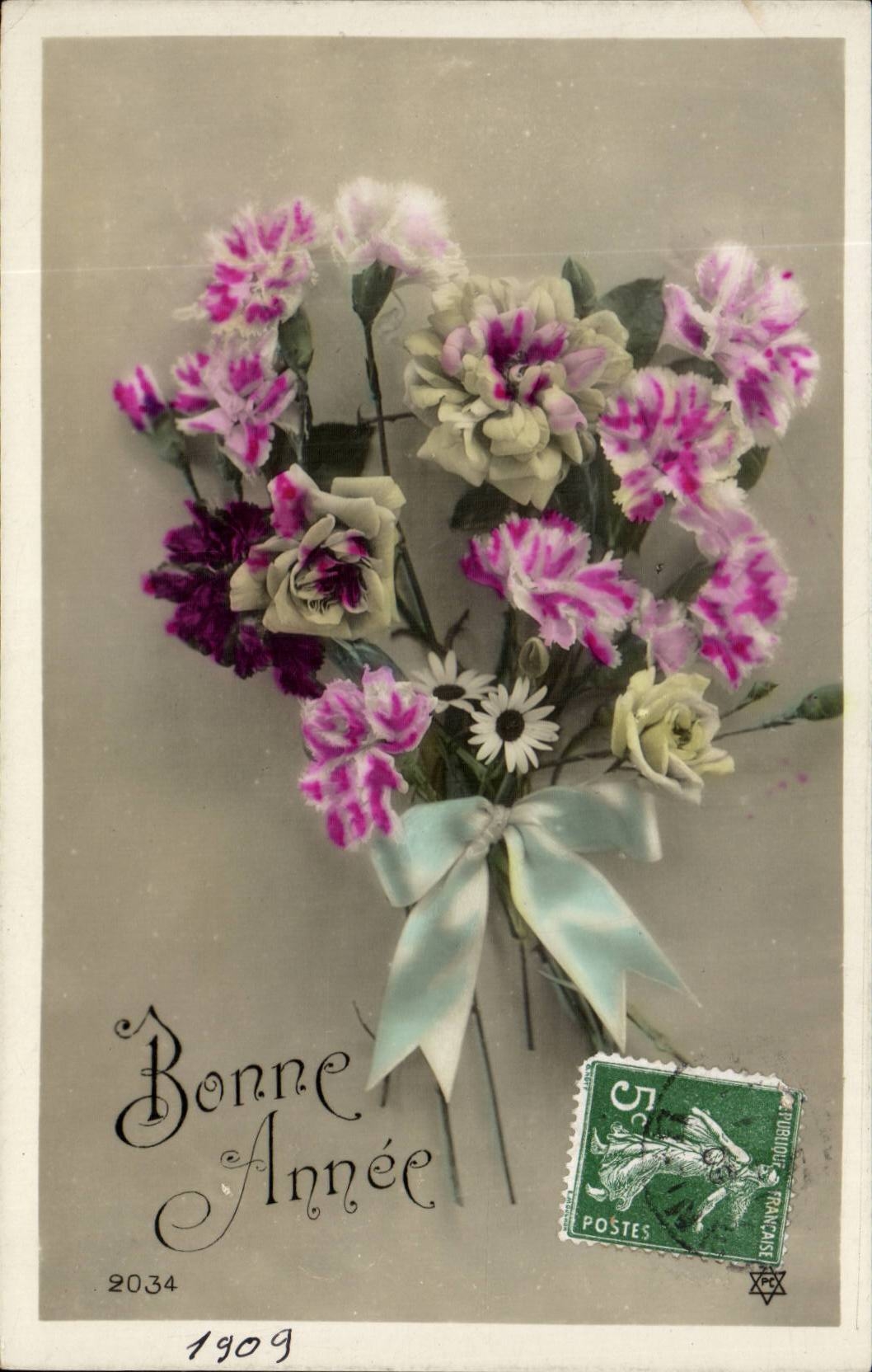 Festivals - Happy New Year - Flowers - Flowers - CPA