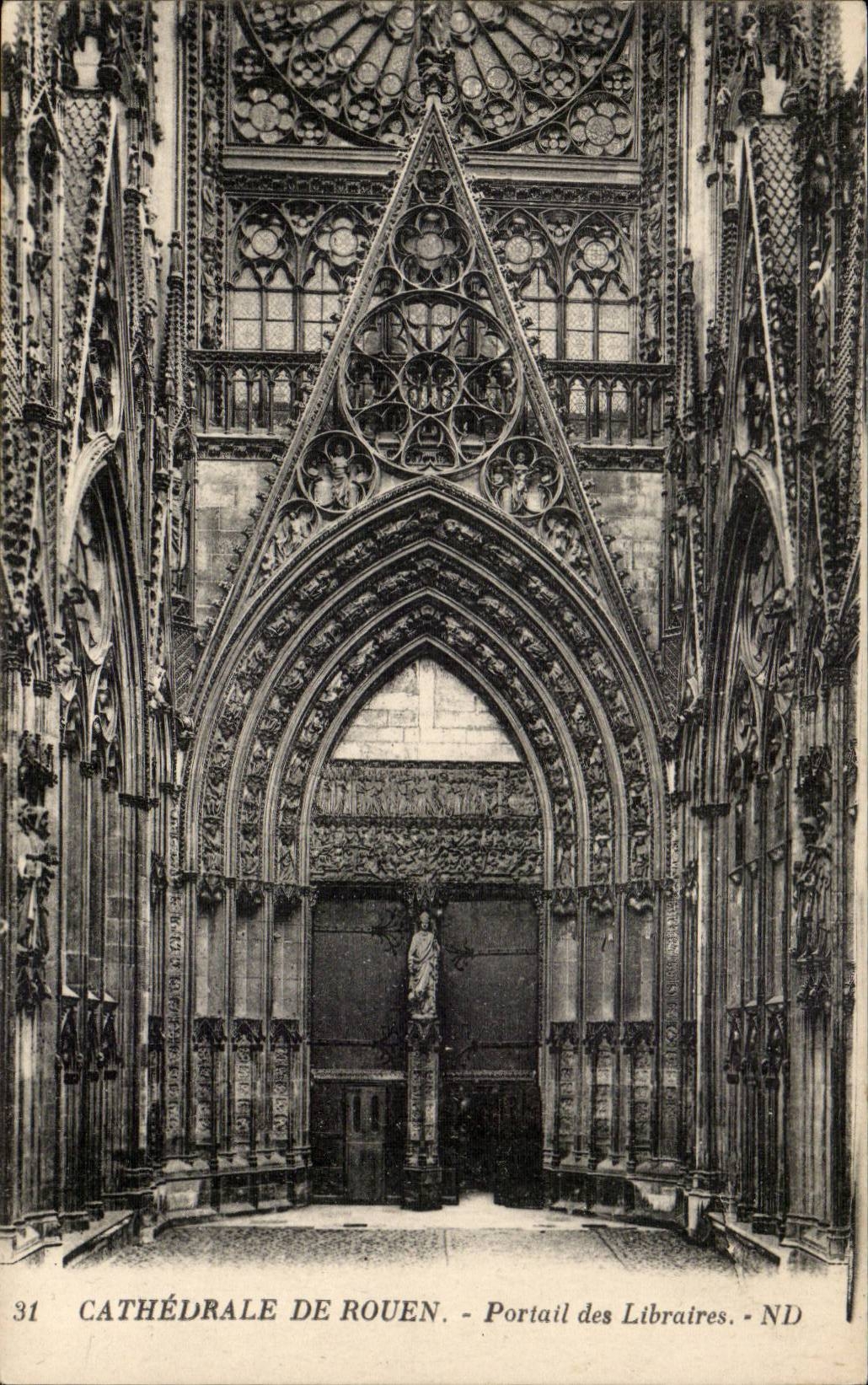 Rouen - the Cathedral - Gate of the Booksellers - CPA