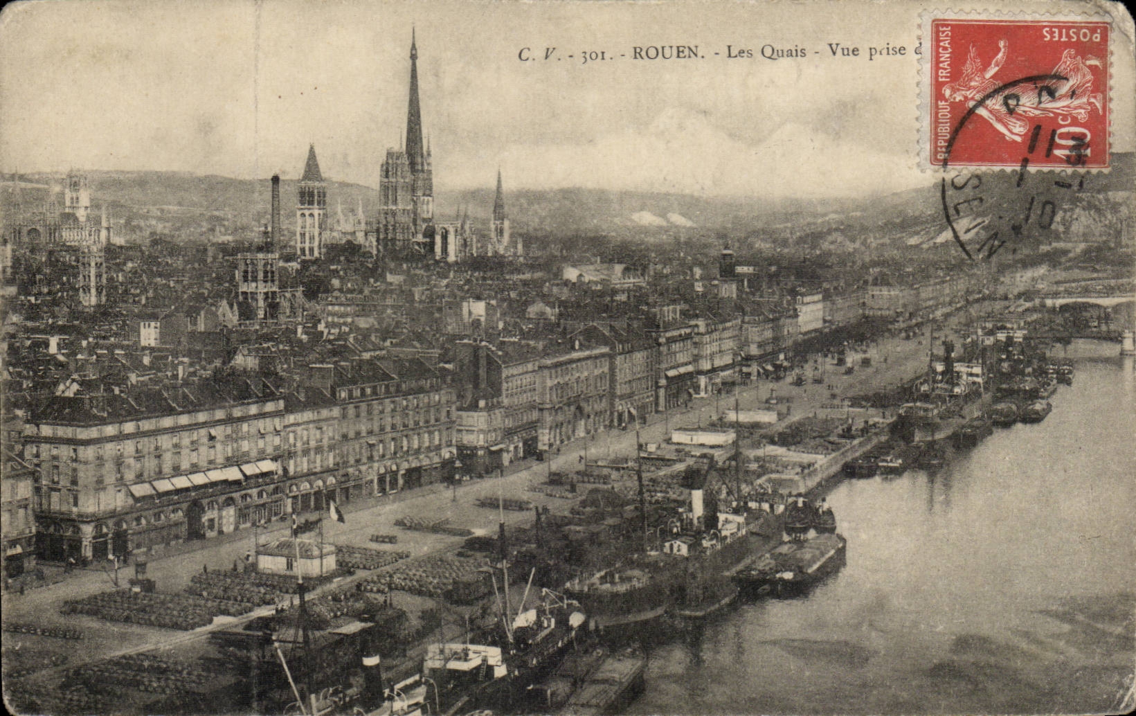 Rouen - Quays - CPA