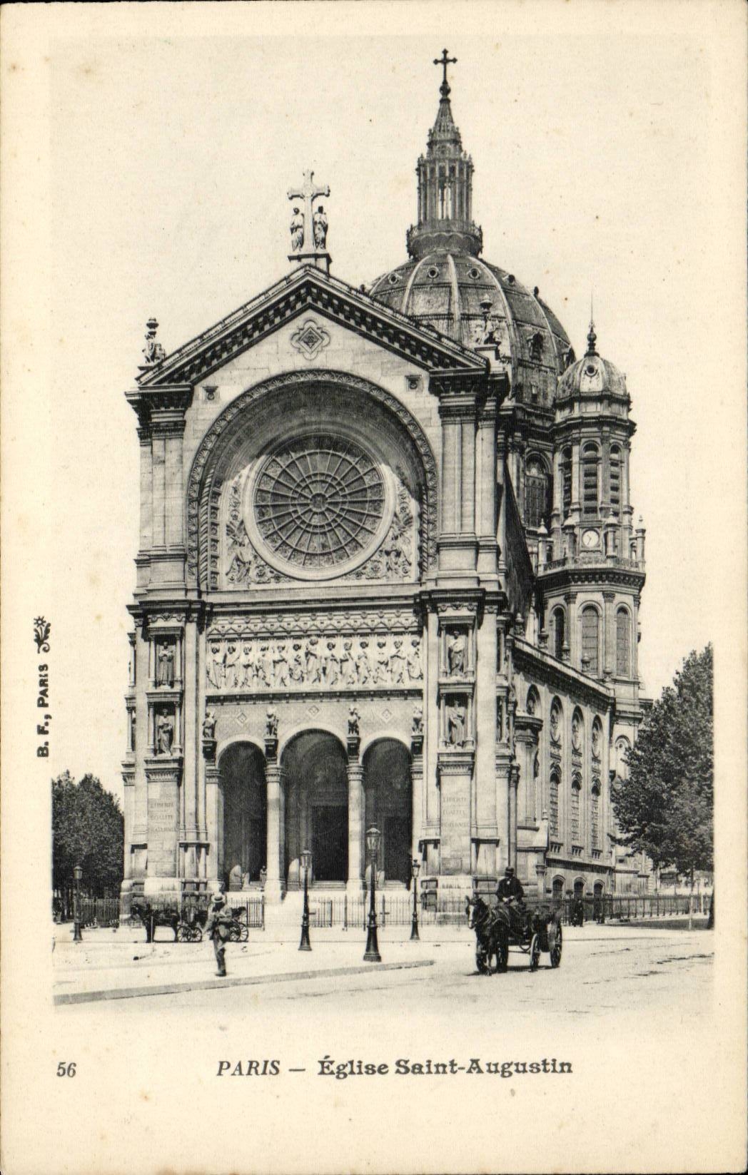 CPA Paris Church Saint Augustin