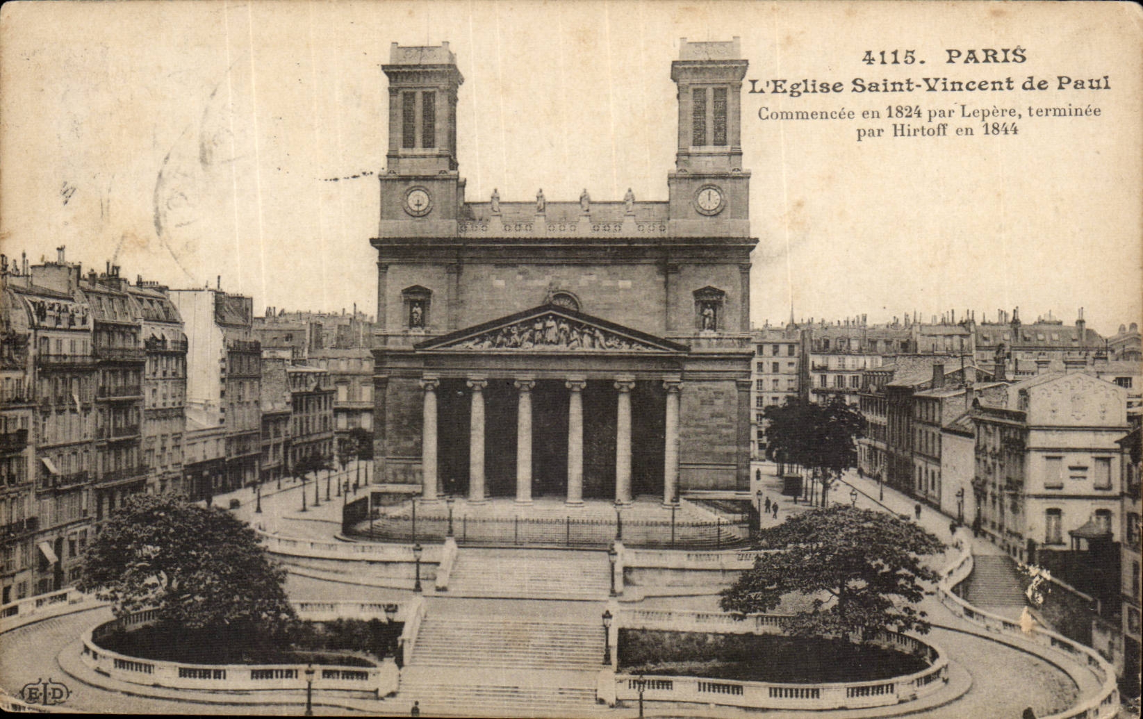 CPA Paris Eglise Saint Vincent de Paul
