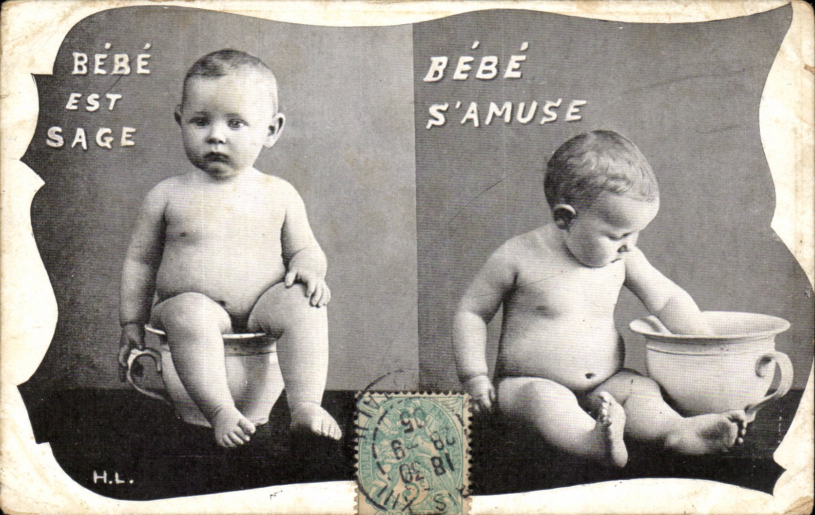 Fantasy - Baby is Sage - Baby Has fun - Baby - - CPA