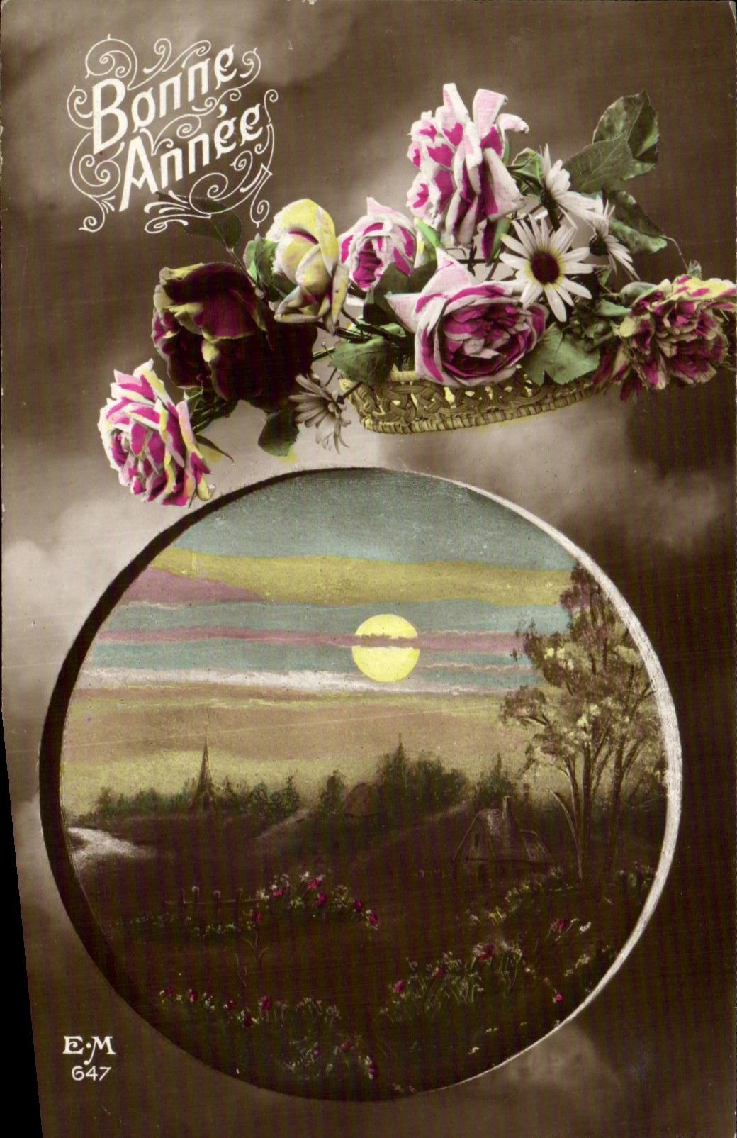 Festivals - Happy New Year - Flowers - Flowers - CPA