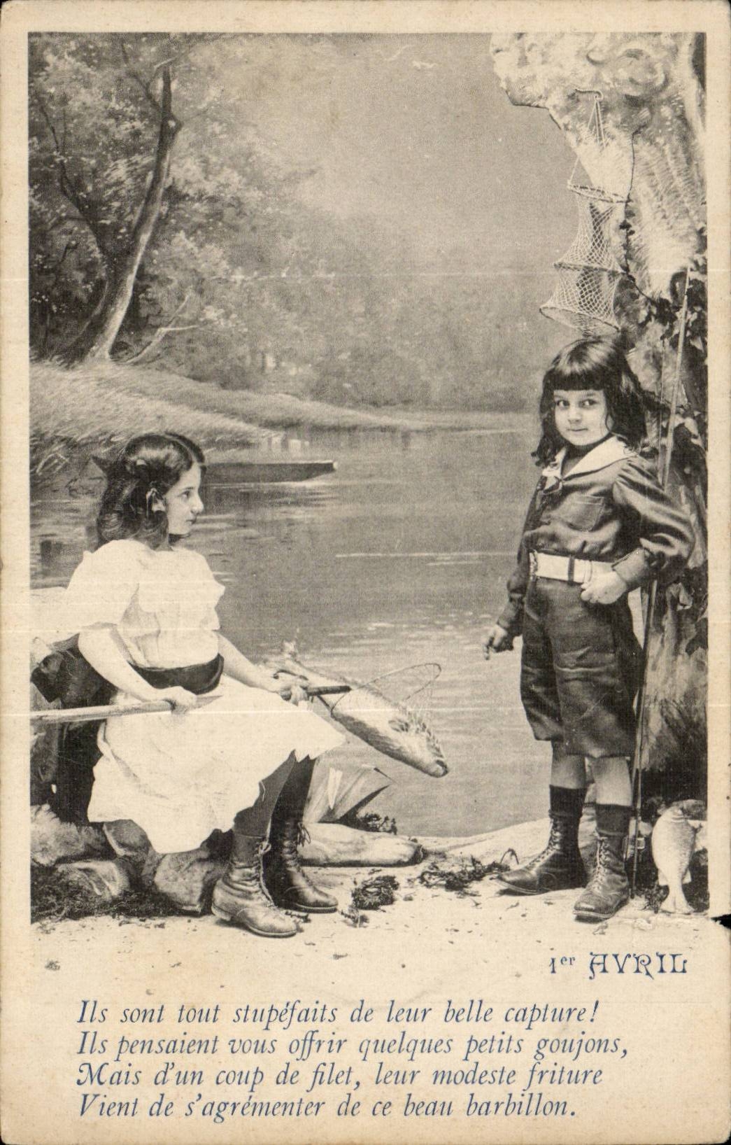 Fantasy - Child - Children At the lake - CPA