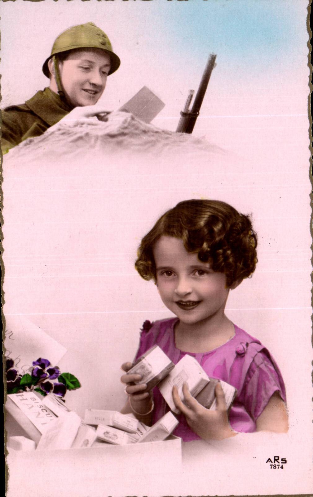 Fantasy - Child - letter - Militaria - Soldier - Soldier - CPA