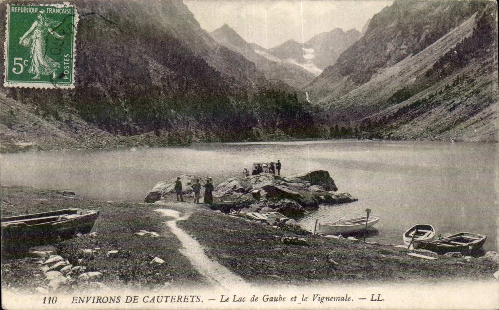 CPA Umlagerungen von Cauterets der See Gaube und Vignemale