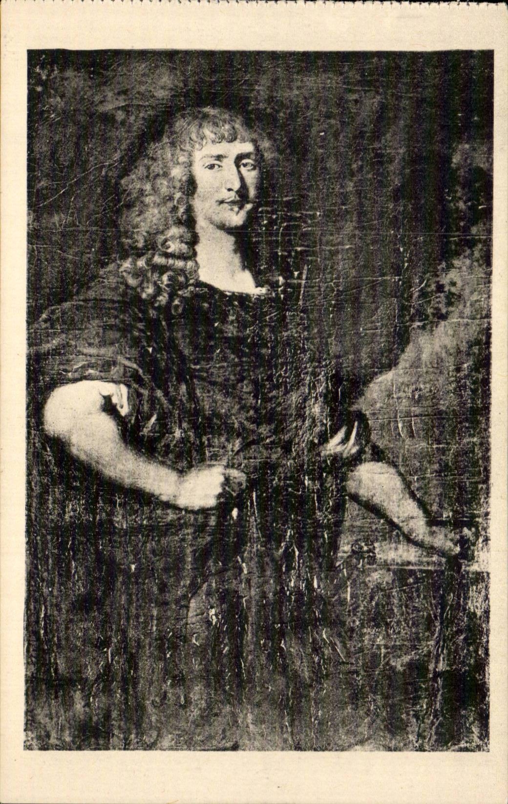 CPA Chateau de Bussy Rabutin Lebrun Portrait de Roger de Rabutin comte de Bussy