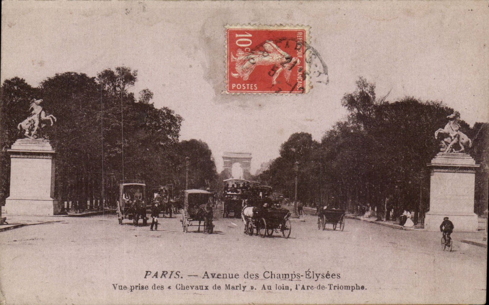 CPA Paris Avenue of the Champs Elysees