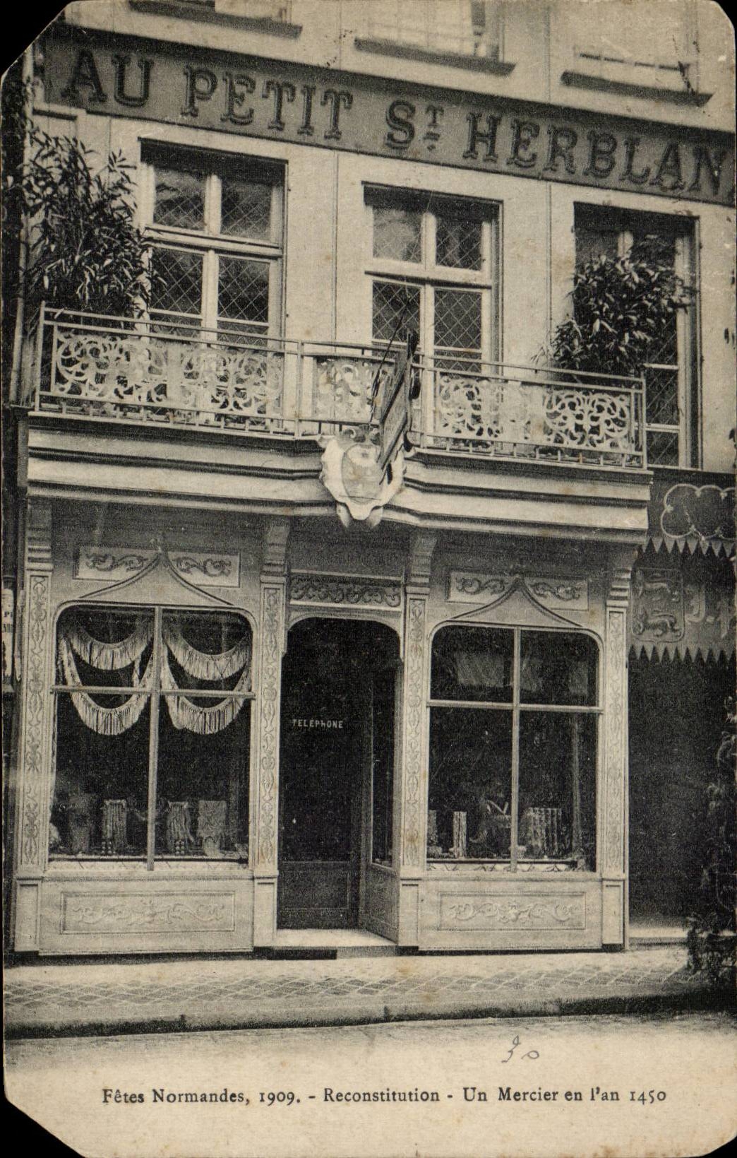 CPA Festivals Normans With small St Herblan a draper in the year 1450