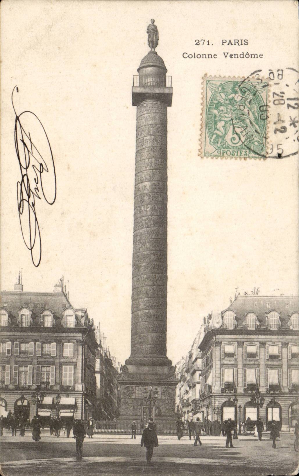 CPA Paris Vendome Column