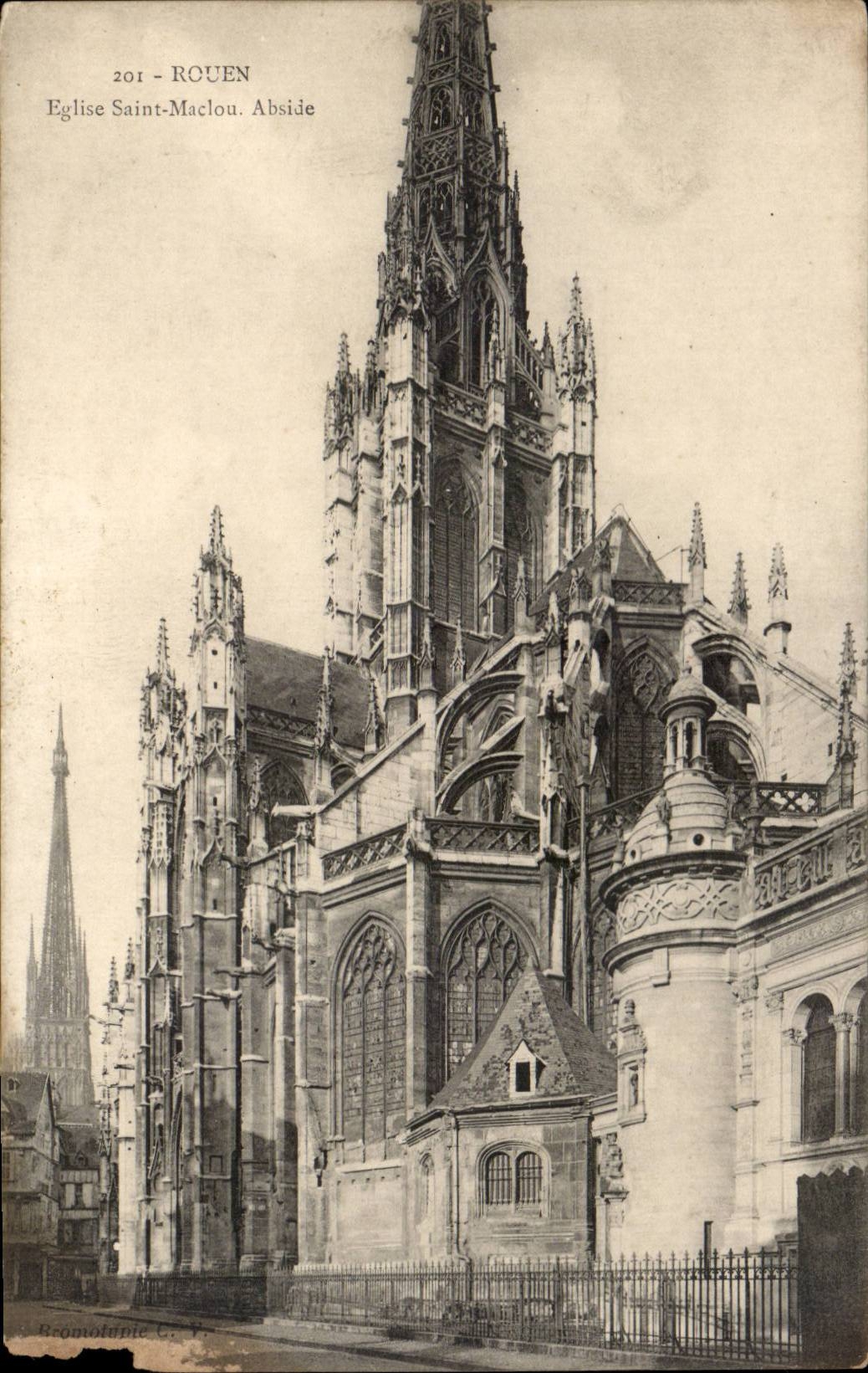 Rouen CPA Church Saint maclou Apse