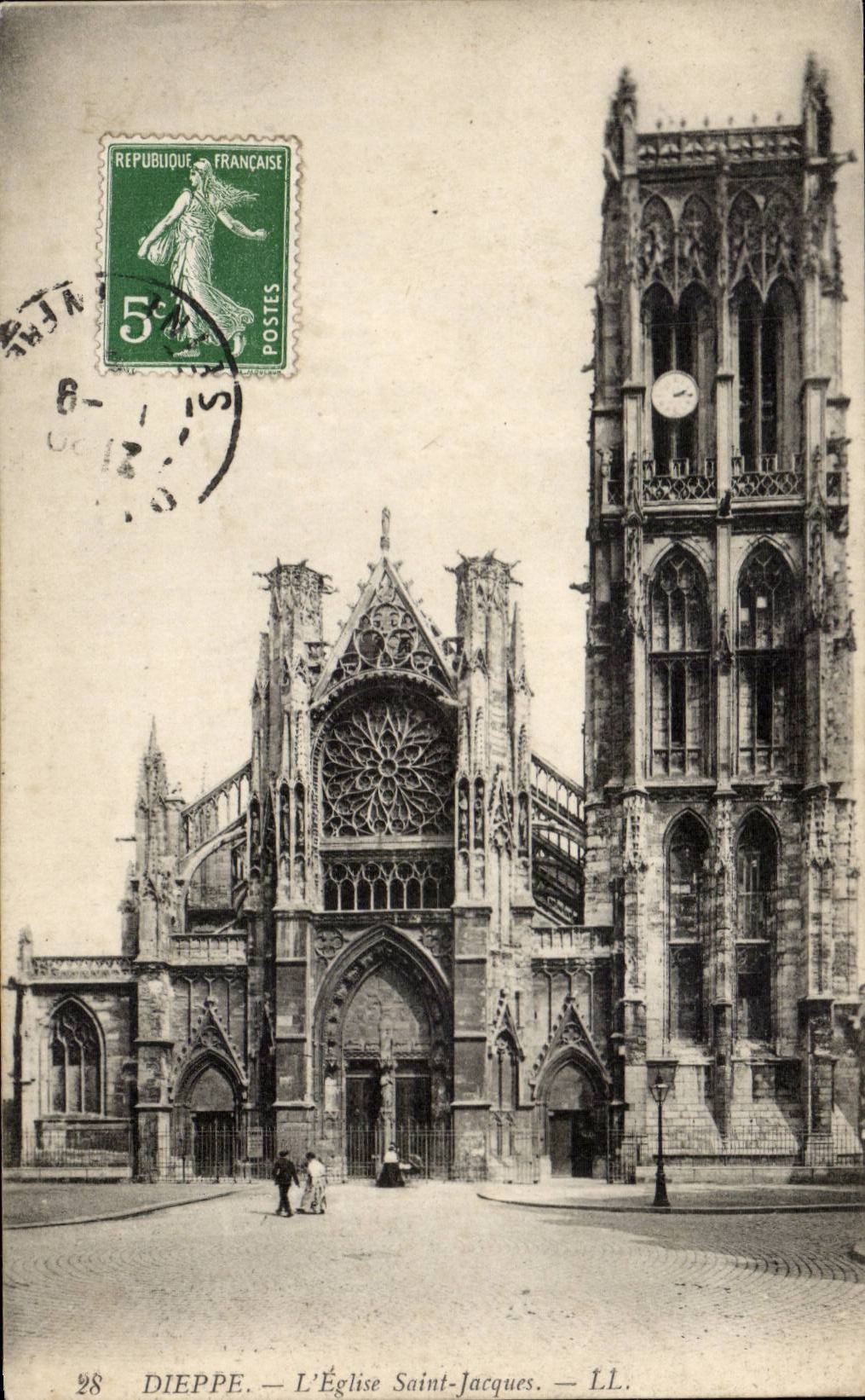 CPA Dieppe the church Saint Jacques