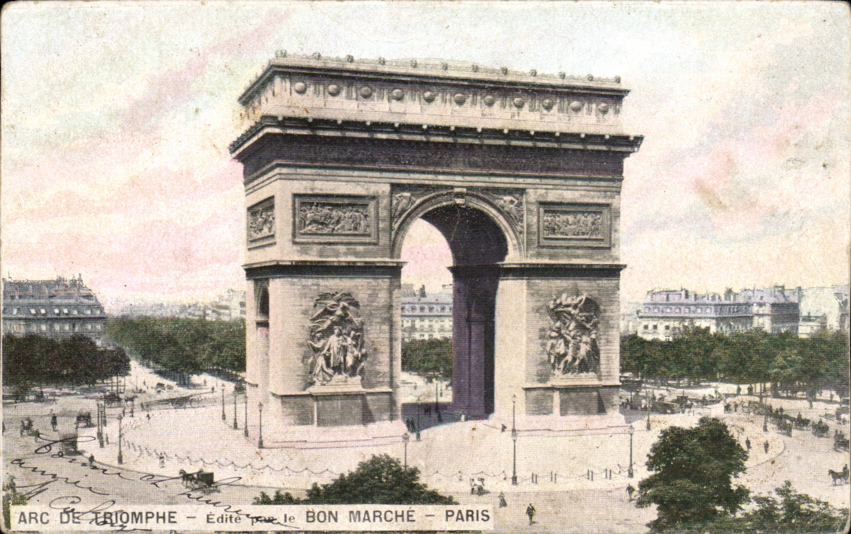 MODERN CARD Paris Arc de Triomphe of star