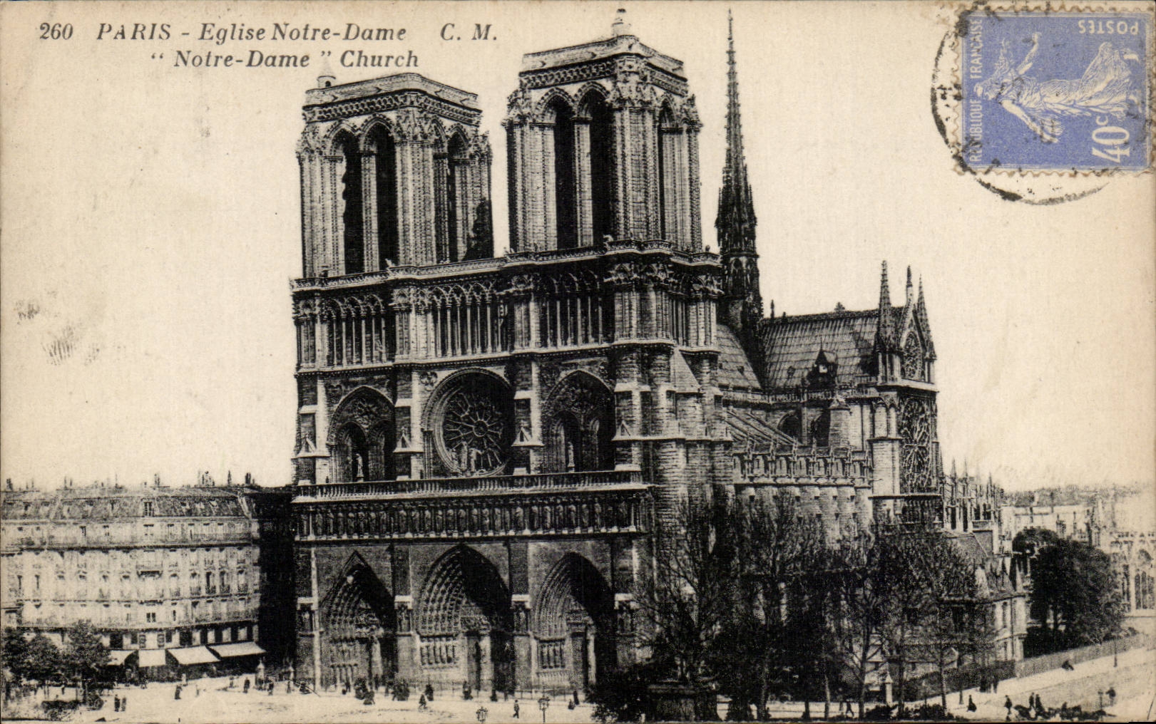 CPA Paris Eglise Notre Dame 