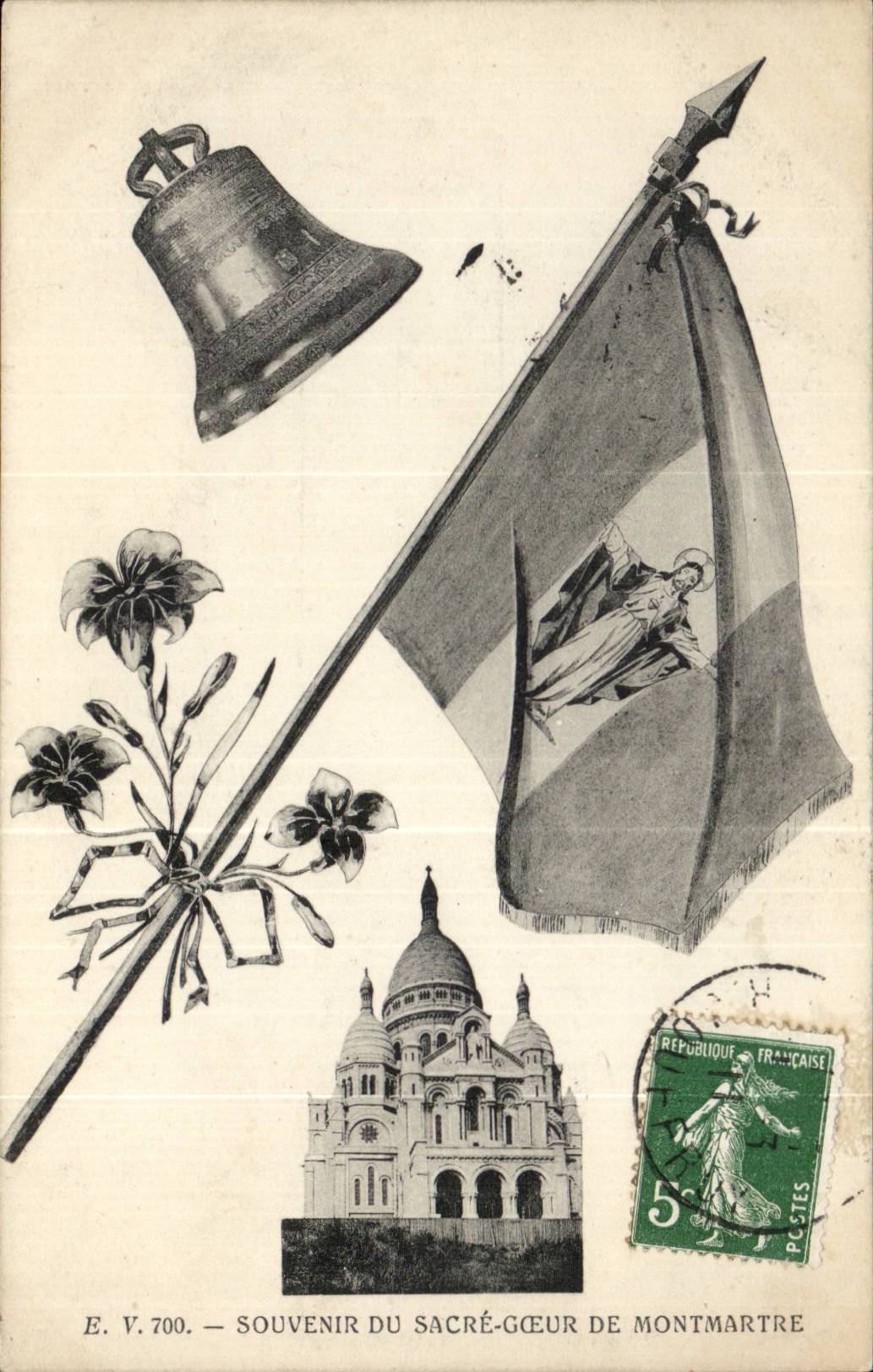 Paris CPA Souvenir du Sacre Coeur de Montmartre