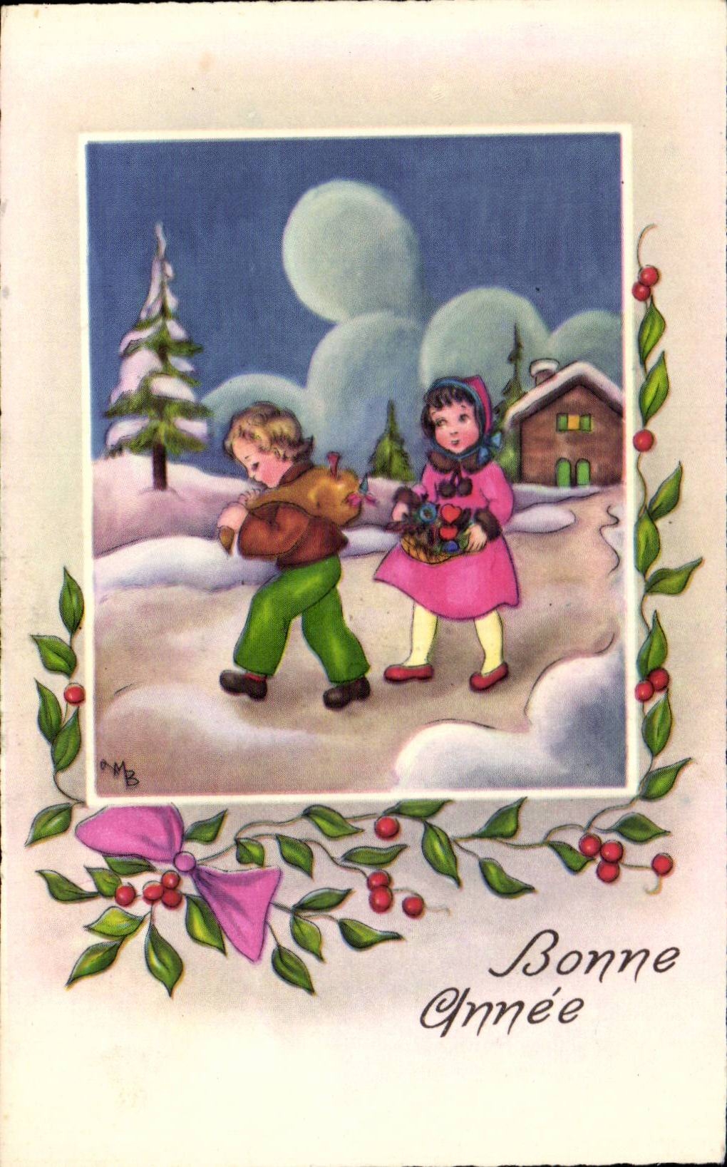 CPA Fantasy Children Happy New Year