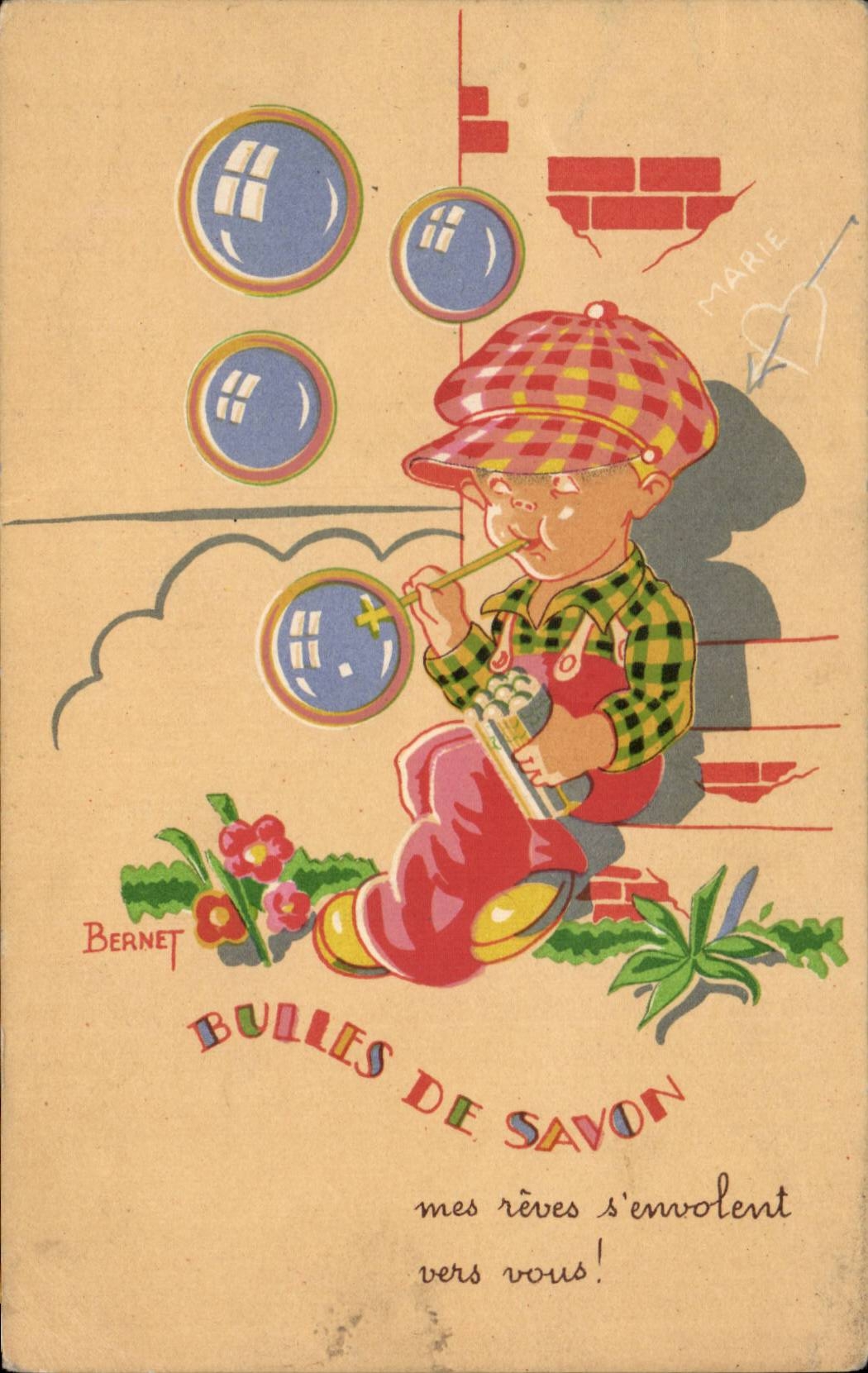 CPA Fantasy Bernet Bubbles of soap Child