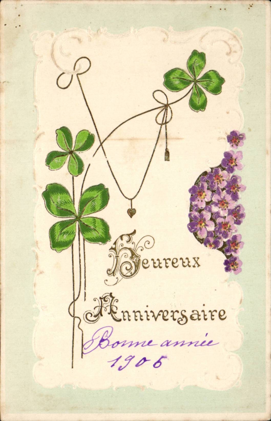 CPA Fantasy Happy Flowers birthday