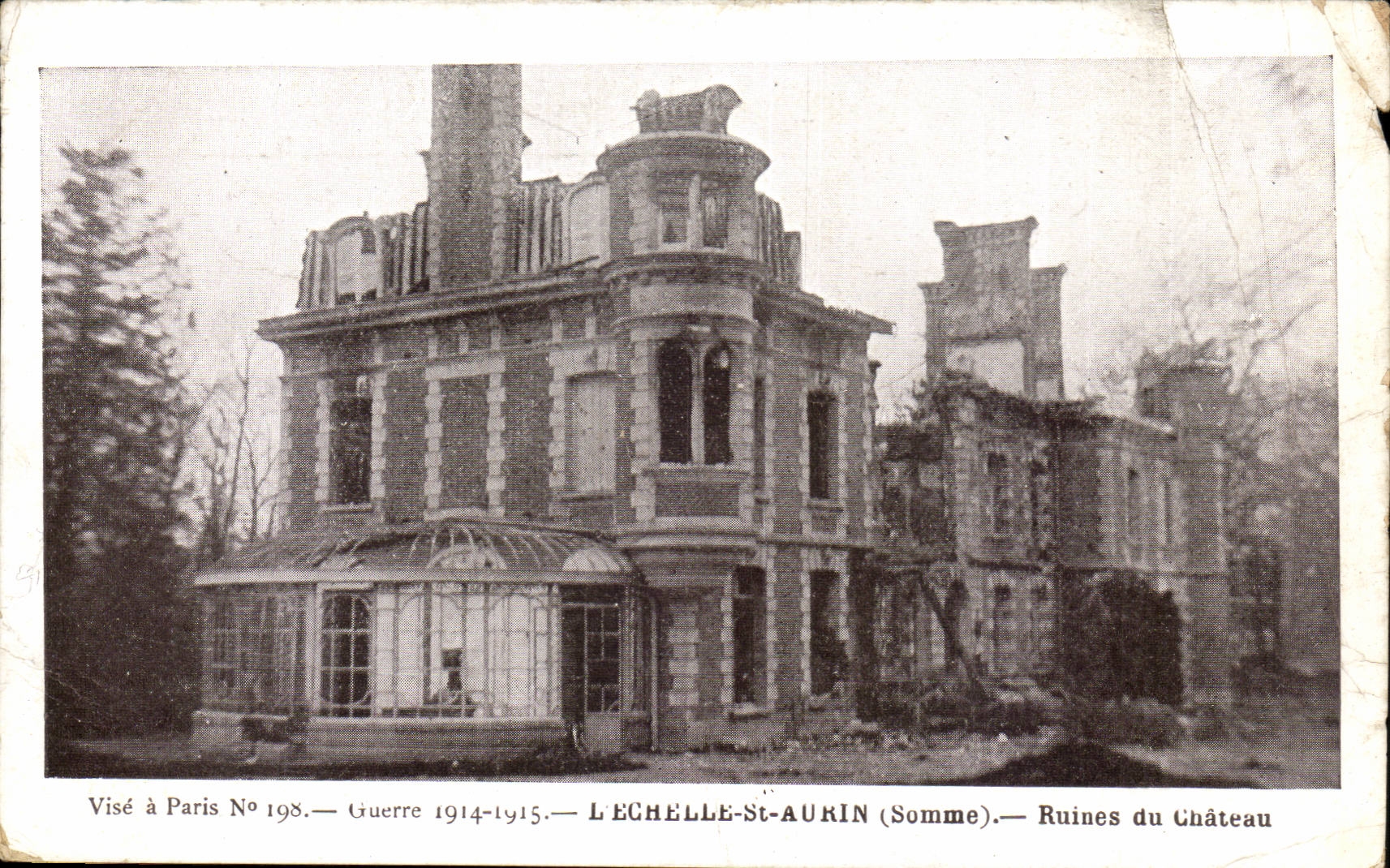 CPA the Scale St Aurin Ruins of the castle