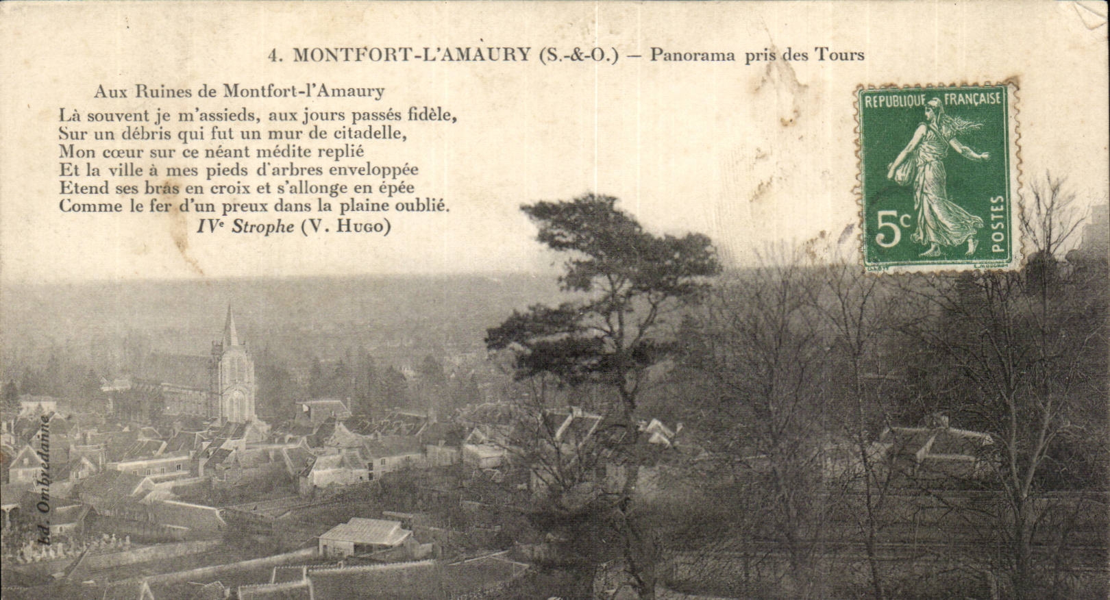 CPA Montfort the amaury Panorama close to the Tours