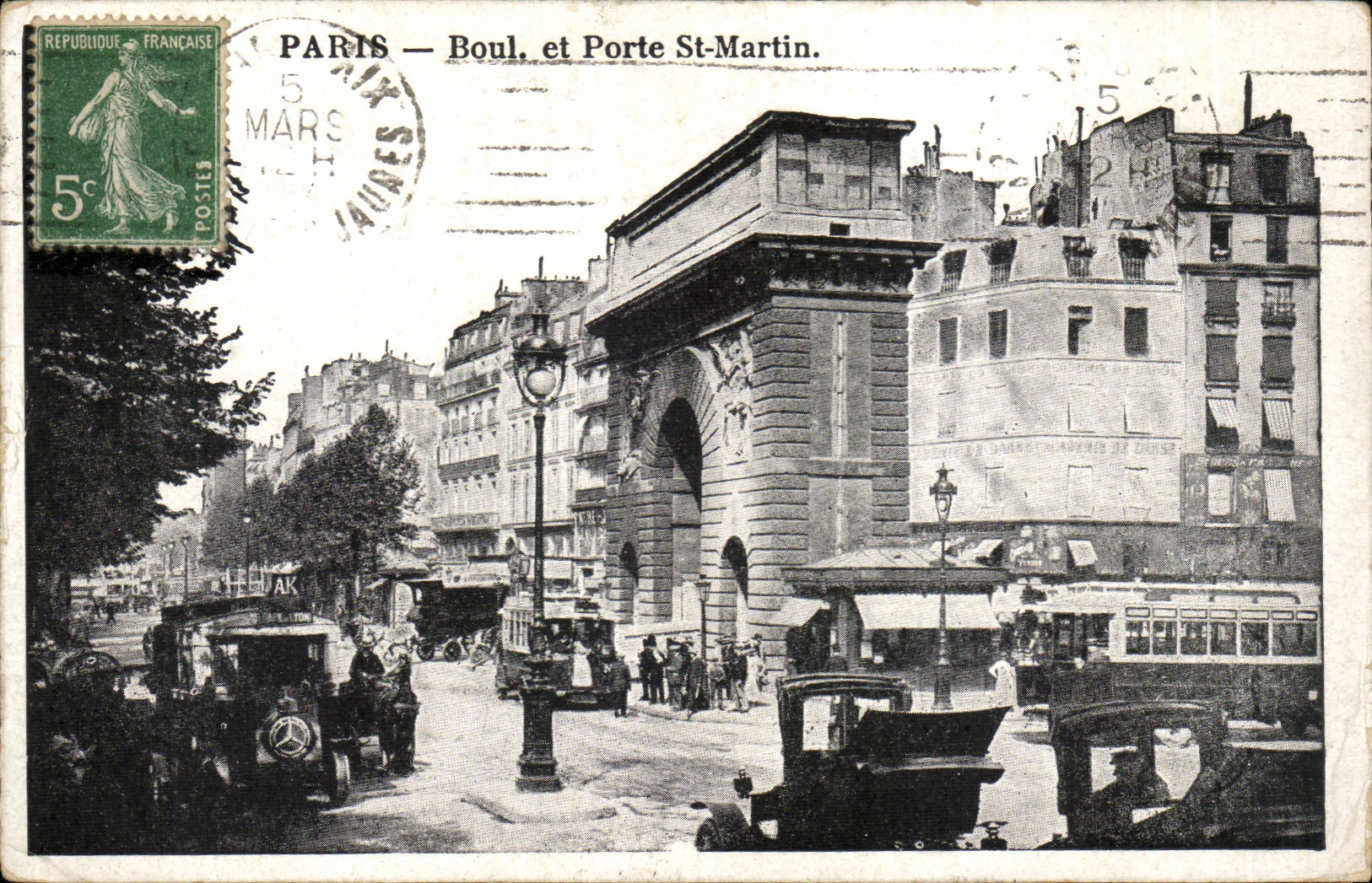 CPA Paris Gate and boulevard Saint Martin