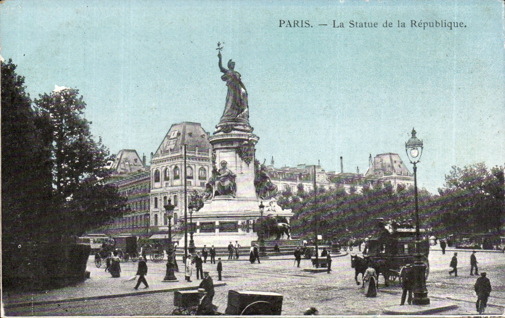 CPA Paris Park-Statue der Republik