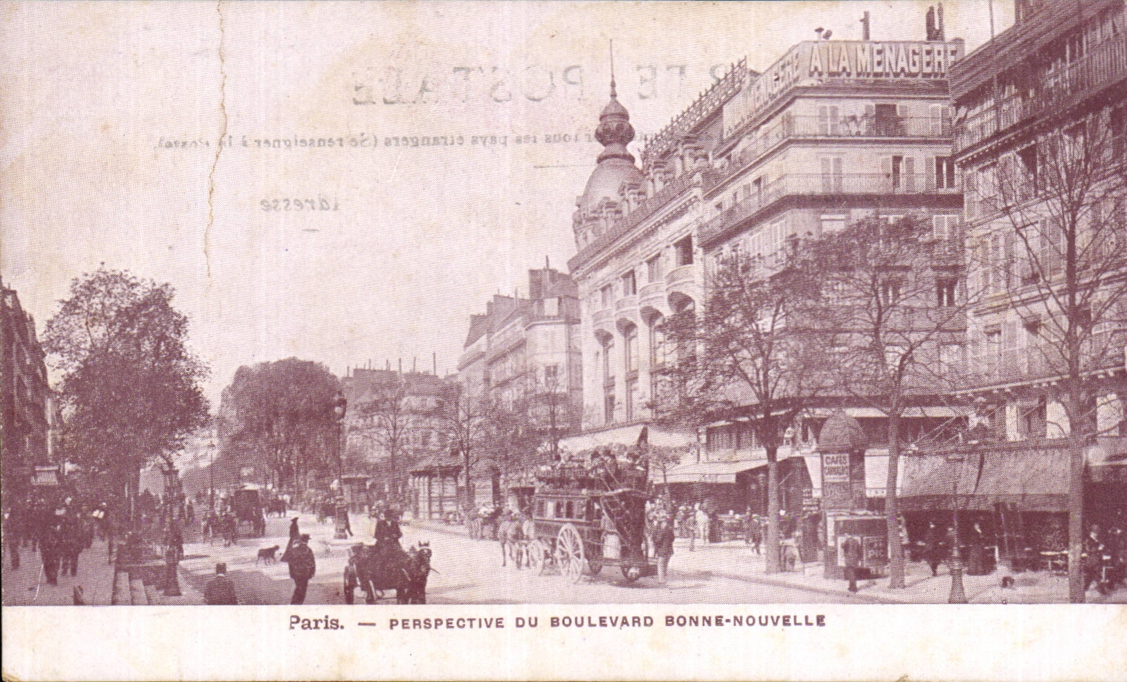 CPA Paris Perspective du boulevard Bonne Nouvelle