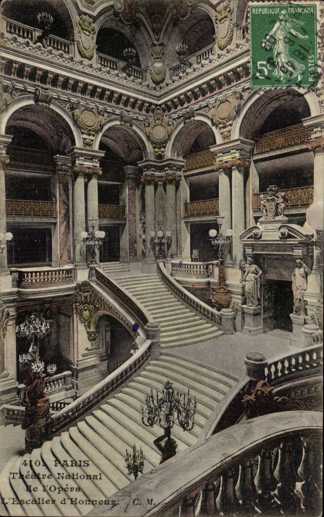 CPA Paris Theatre national de l' Opera Escalier d'honneur