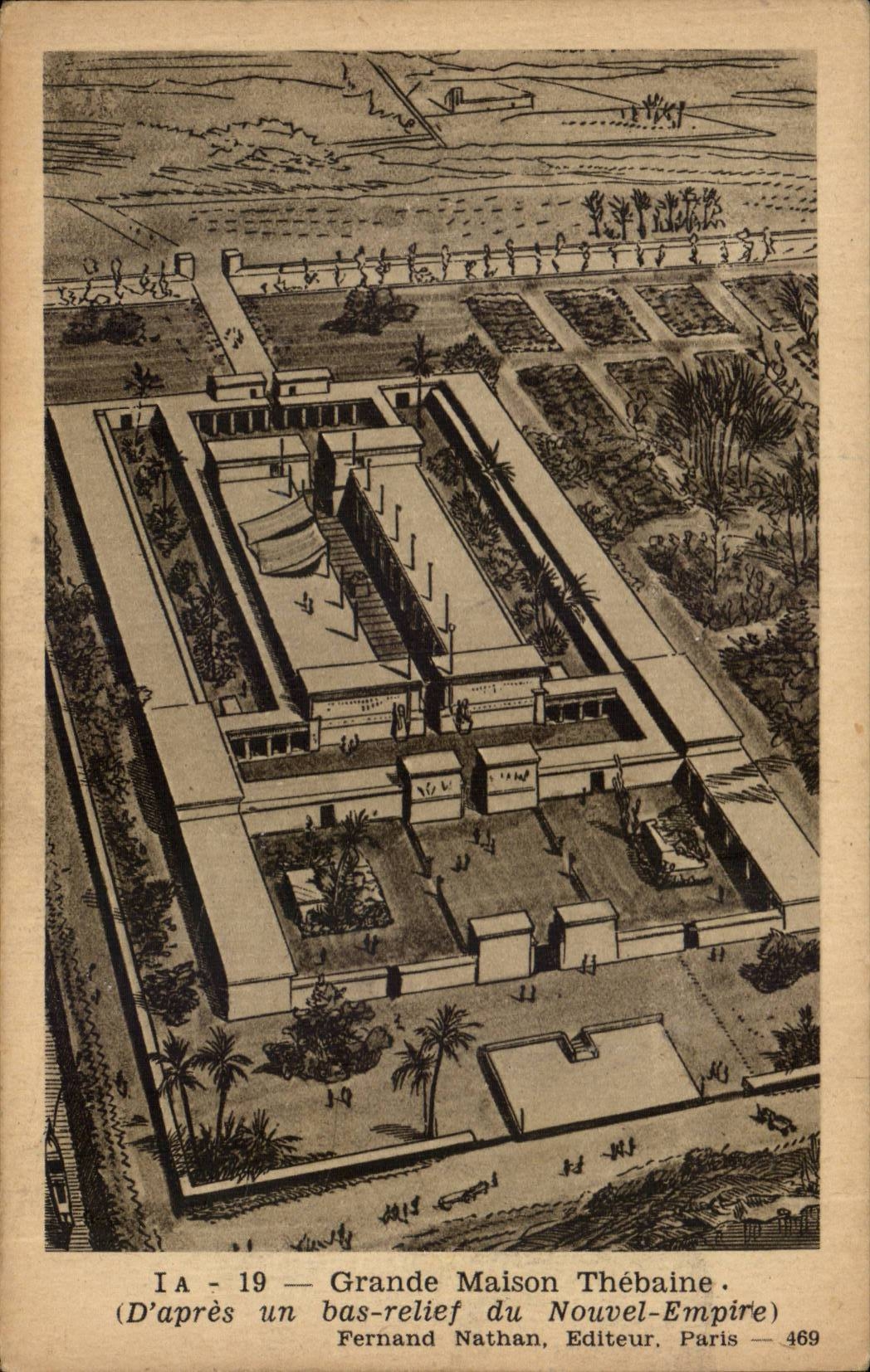 CPA grosse Haus Thebainetucher eine niedrige Entlastung der unteren Reich Thebe Geschichte