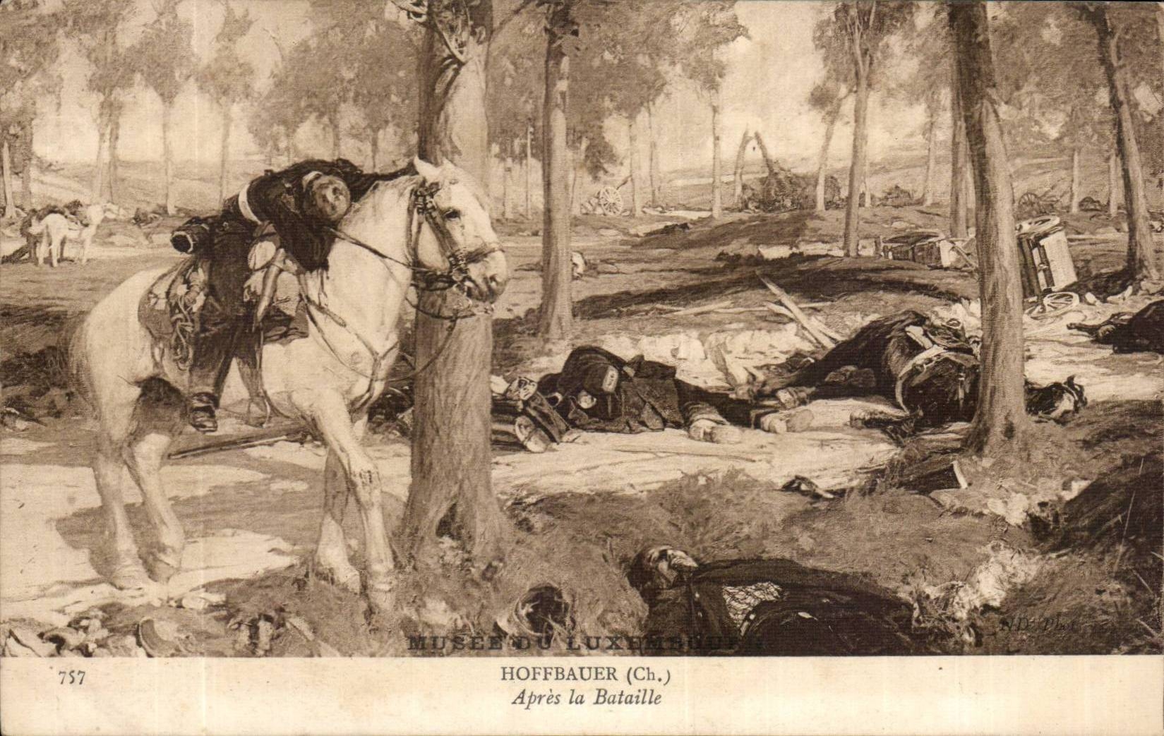 CPA Hoffbauer Apres la bataille Soldats Militaria