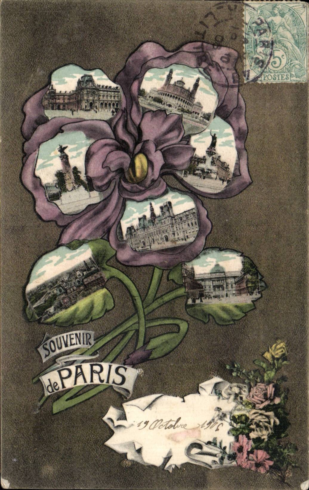 CPA Fantaisie Paris Souvenir