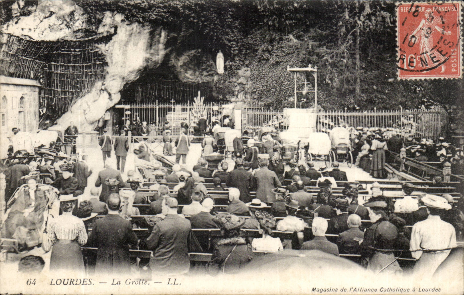 CPA Lourdes the cave
