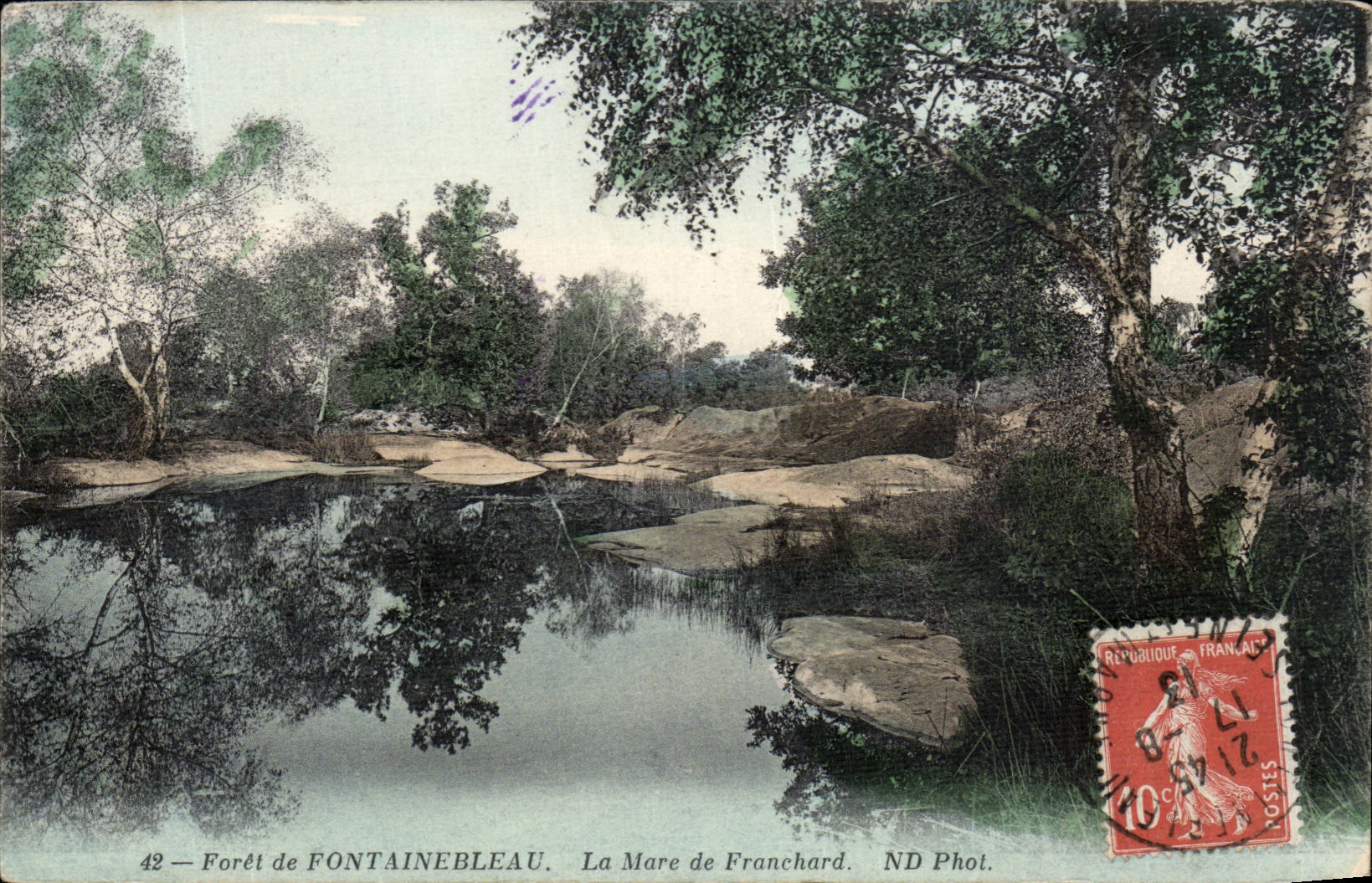 CPA Drill of Fontainebleau the pond of Franchard