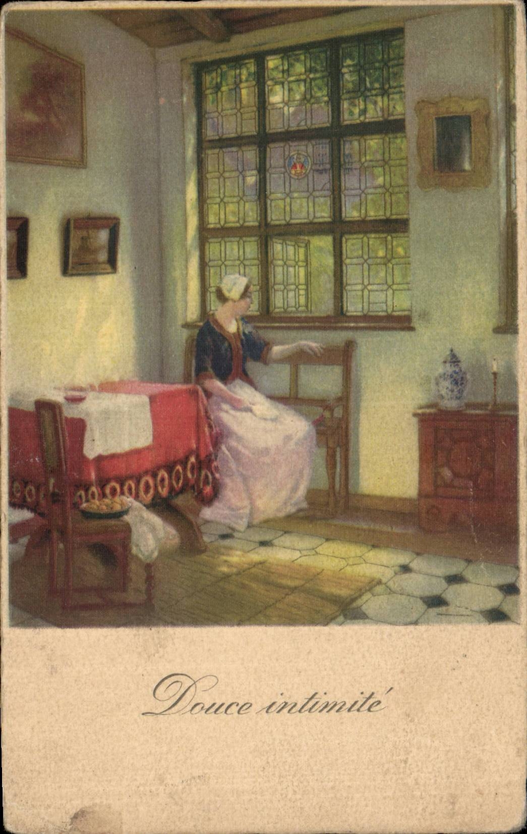 CPA Fantaisie Douce intimite