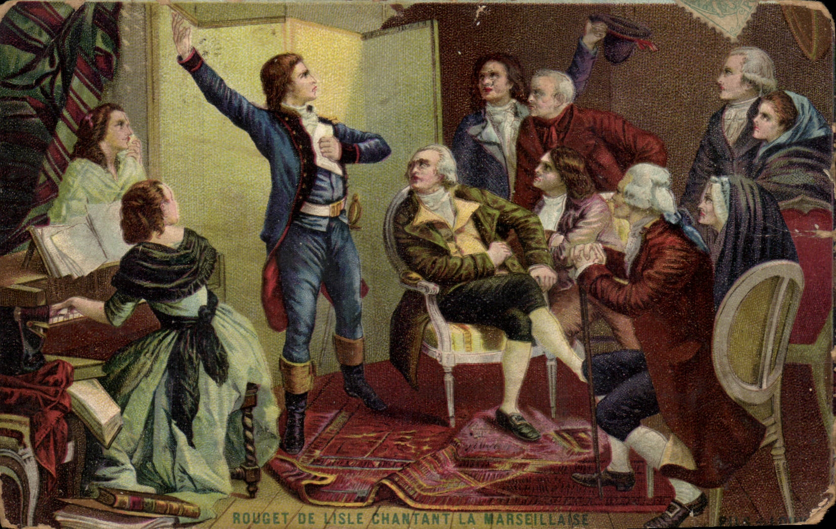 CPA Rouget de lIsle chantant la Marseillaise