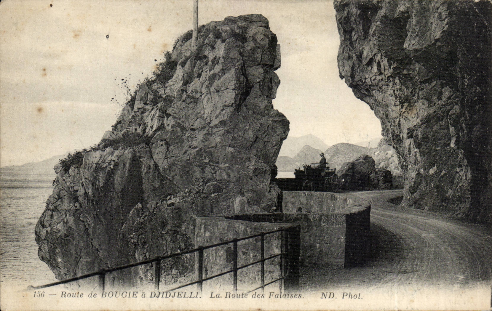 Algeria CPA Route of Candle has Djidjelli the road of cliffs