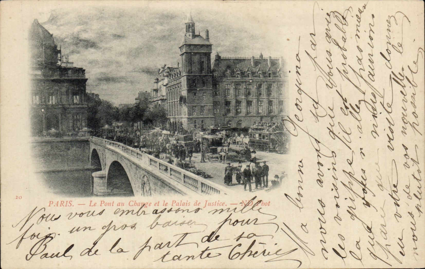 Paris CPA Pont au change et le palais de justice