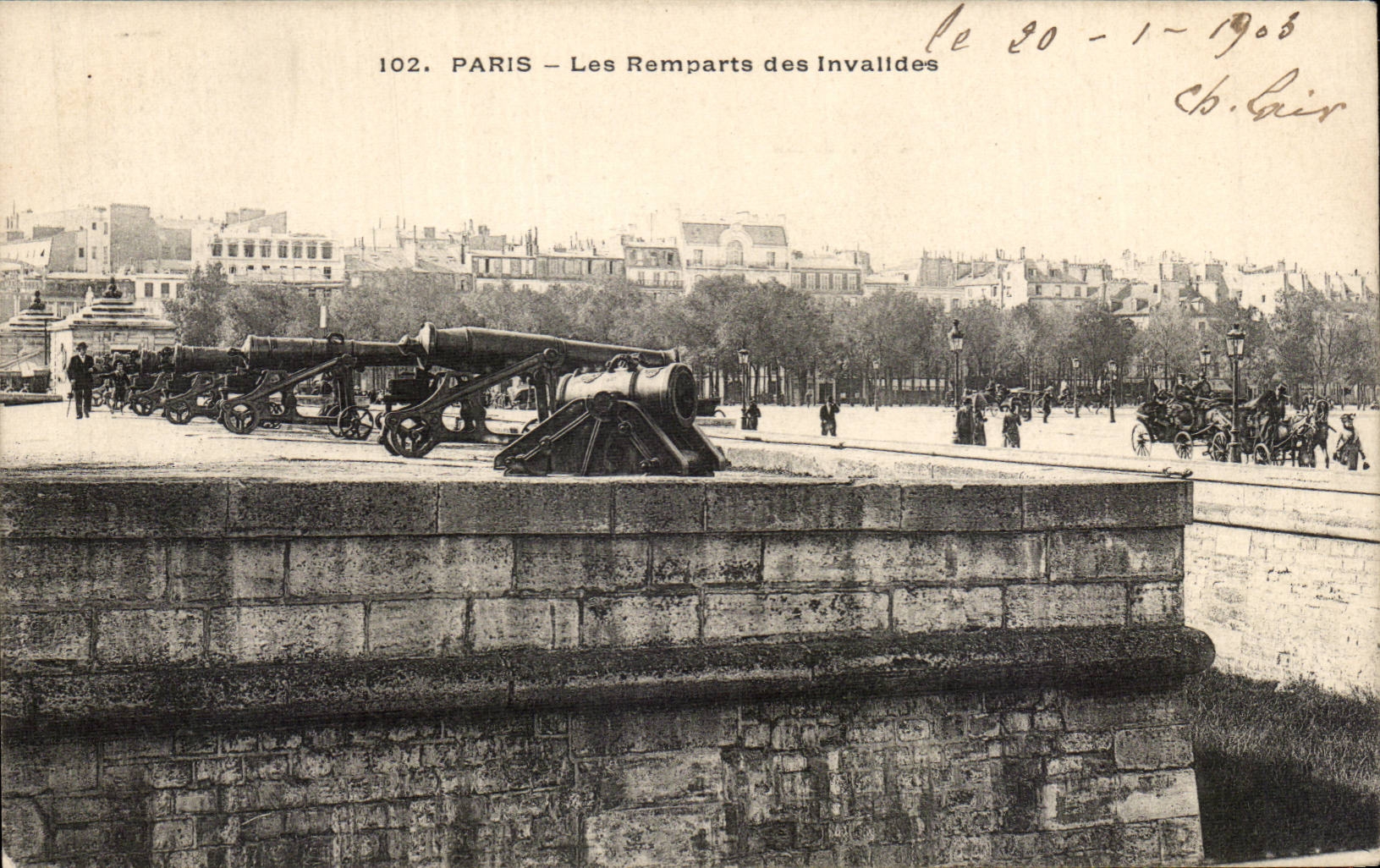 Paris CPA walls of Invalides