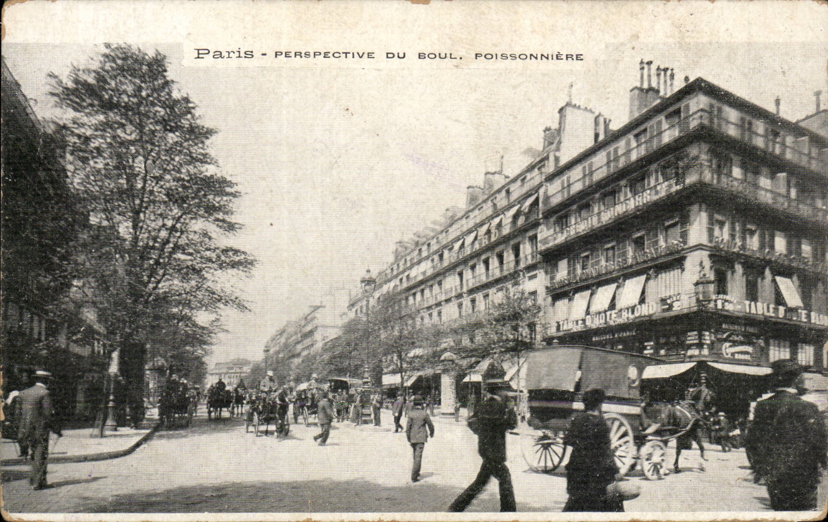Paris CPA Perspective du boulevard Poissonniere