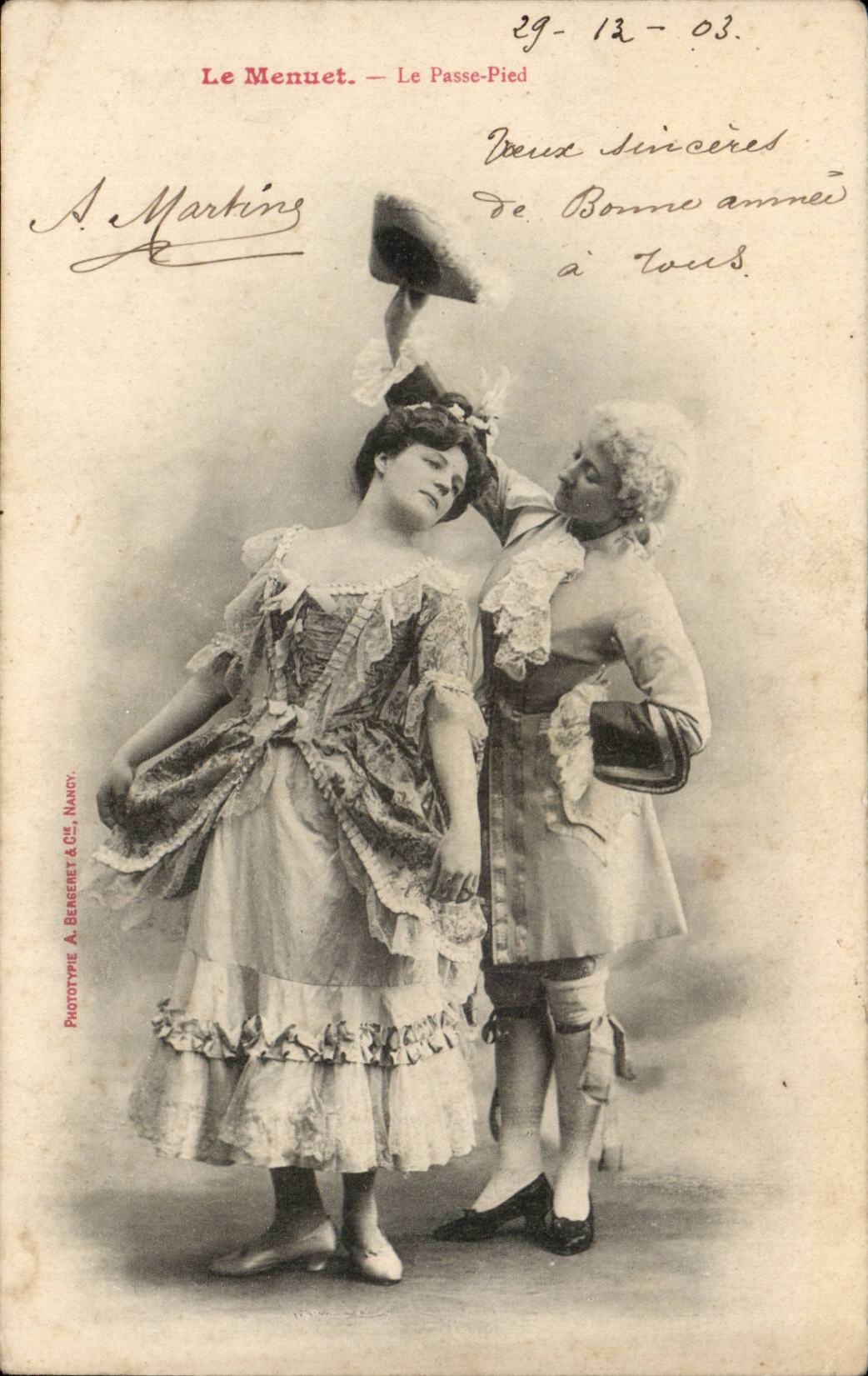 CPA Fantasy Woman the minuet passes It foot