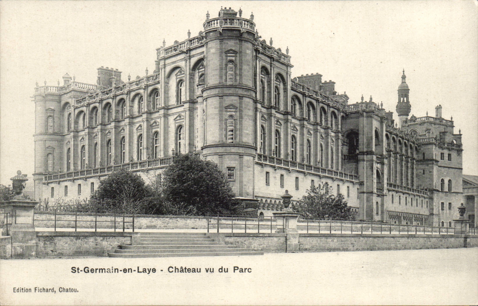 CPA Saint Germain im Bush-Hammer das Schloss gesehen vom Park