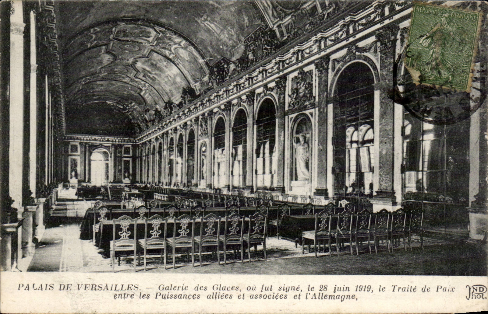 CPA palate of Versailles Gallery of the ices