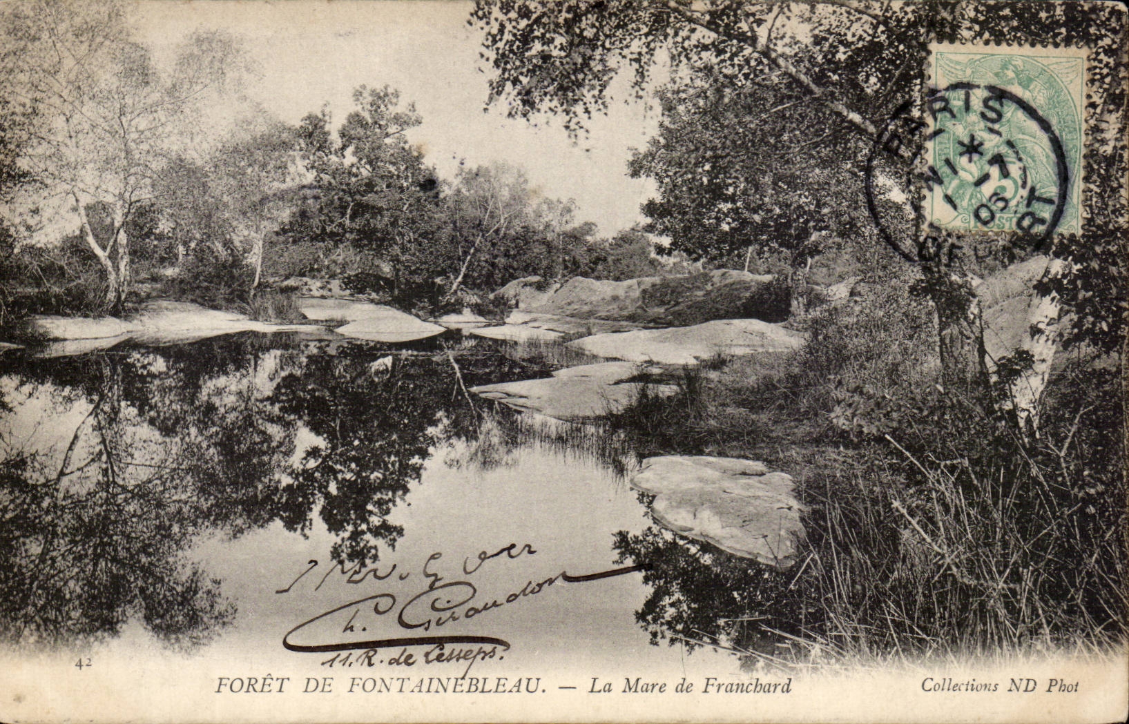 CPA Drill of Fontainebleau the pond of Franchard