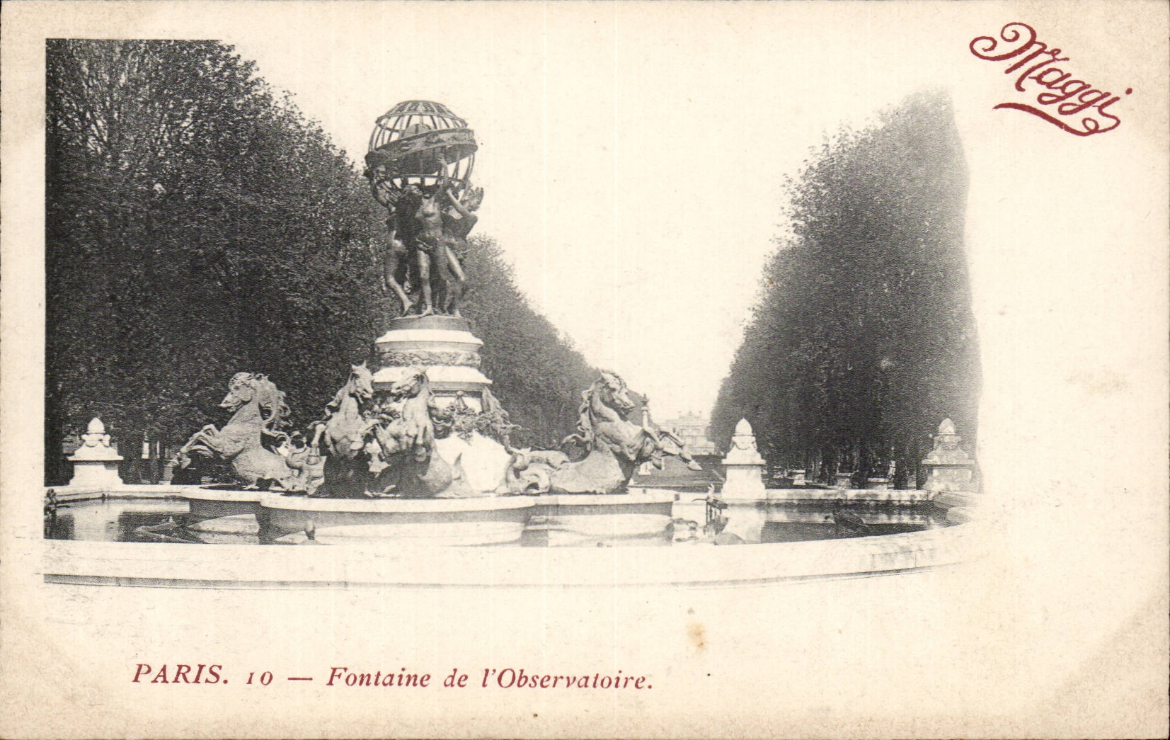 Paris CPA Fountain of the observatory the Maggi company
