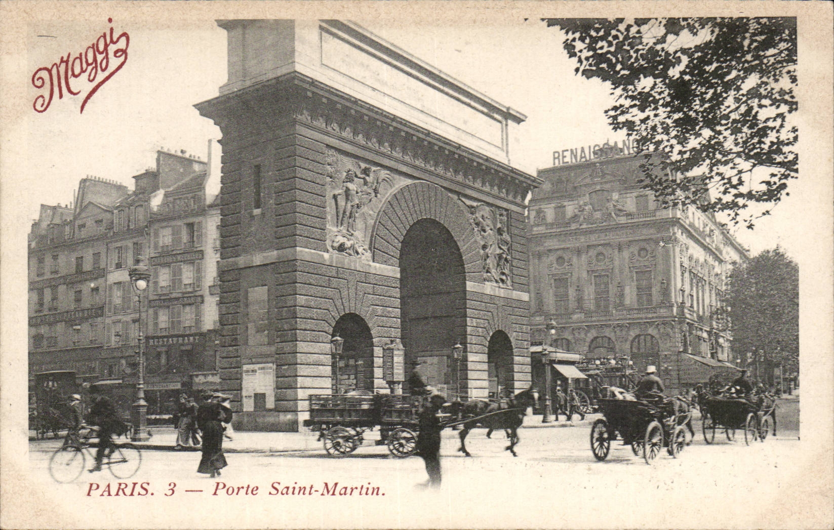 Paris CPA Gate Saint Martin the Maggi company
