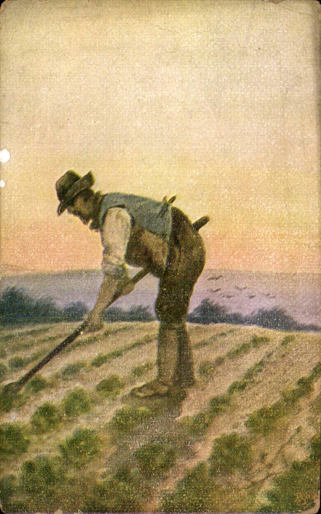 CPA Fantaisie Homme Paysan